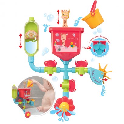ของเล่นอาบน้ำเด็กโซฟี ท่อส่งน้ำ ก๊อกน้ำหรรษา Bath Toy Tuyaux  Folies - Sophie la girafe®